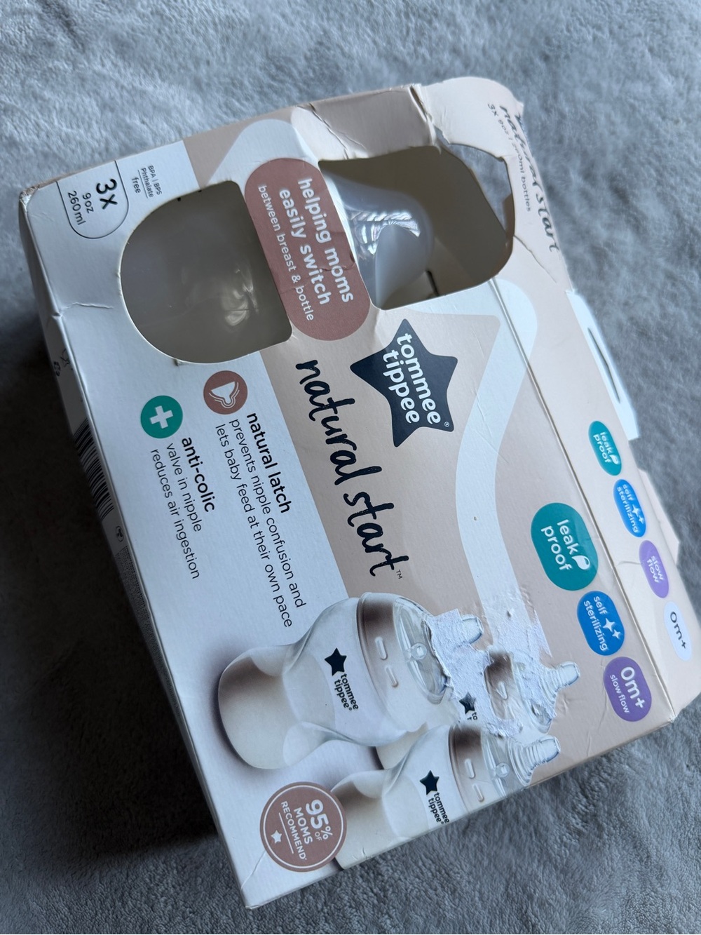 Natural Start Kids Bottle Set - White/Cream